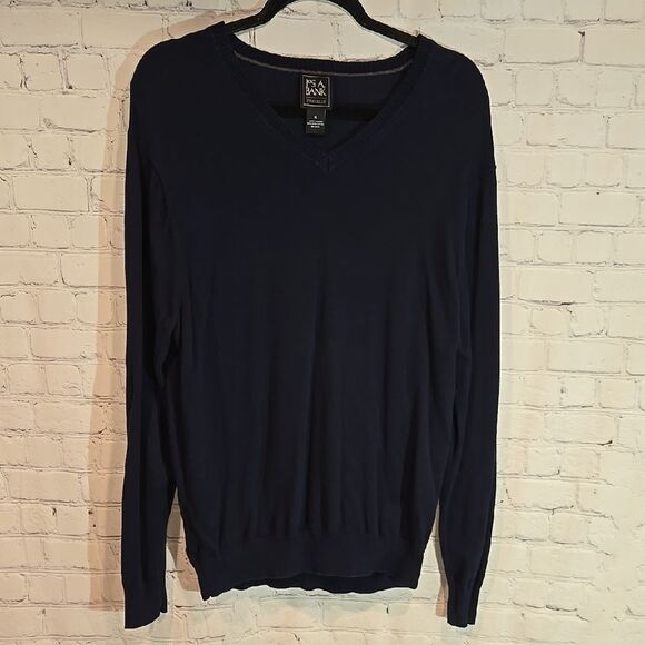 Jos A Bank traveler navy blue v neck sweater size XL - Picture 1 of 7